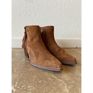 Sam Edelman Walden Leather Suede Ankle Boots - Women's 8.